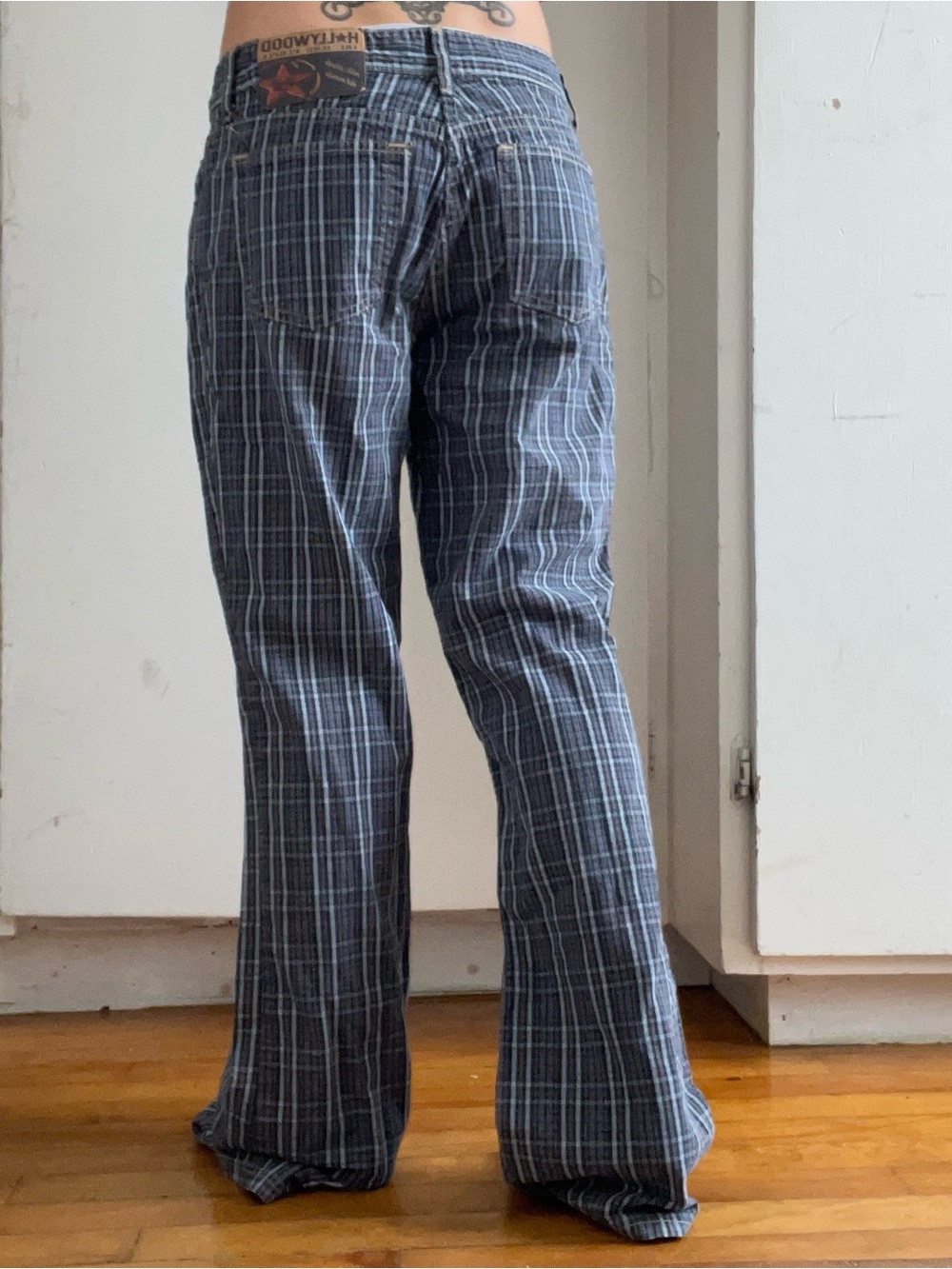 70’s Hollywood blue plaid pants